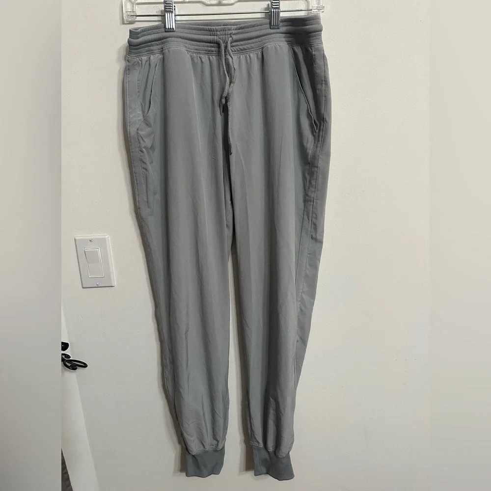 Gray Relaxed Fit Joggers with Elastic Cuffs - Picture 1 of 6
